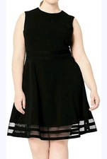 Calvin Klein Scuba Crepe Fit & Flare Dress Size 10