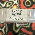 Factory Sealed Box Of 30 X 1 Gram Geiger Silver Bars.