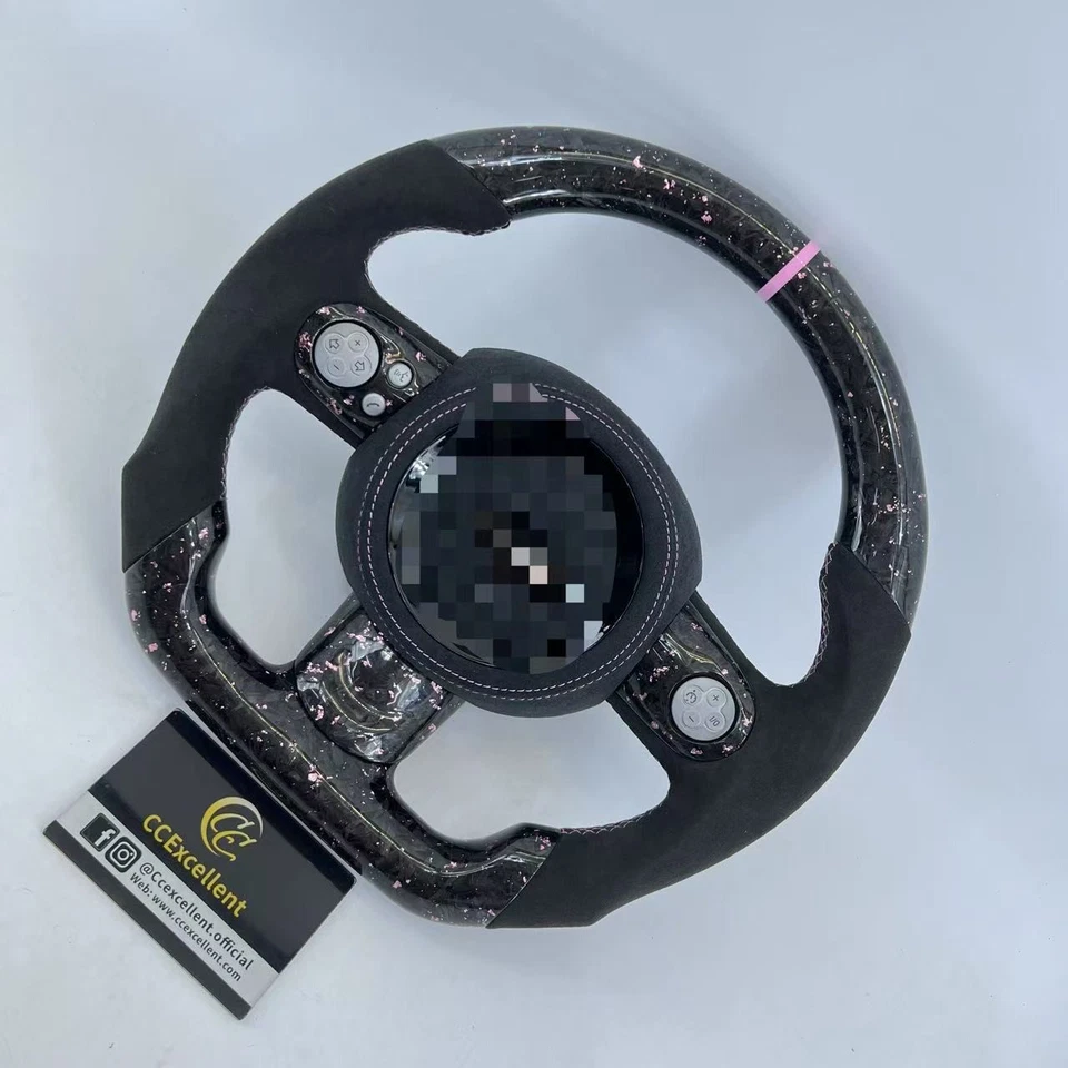 Volante de fibra de carbono real para 2007-2013 Mini Cooper R55 R56 R58 R59 S Mk2 - Imagem 2 de 4