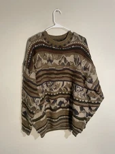 Vintage Tosani Coogi Style 3D Knit Sweater Pull Over Made in Canada Men’s XLT