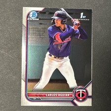2022 Bowman Carlos Aguiar #BCP-1 1st Chrome Minnesota Twins