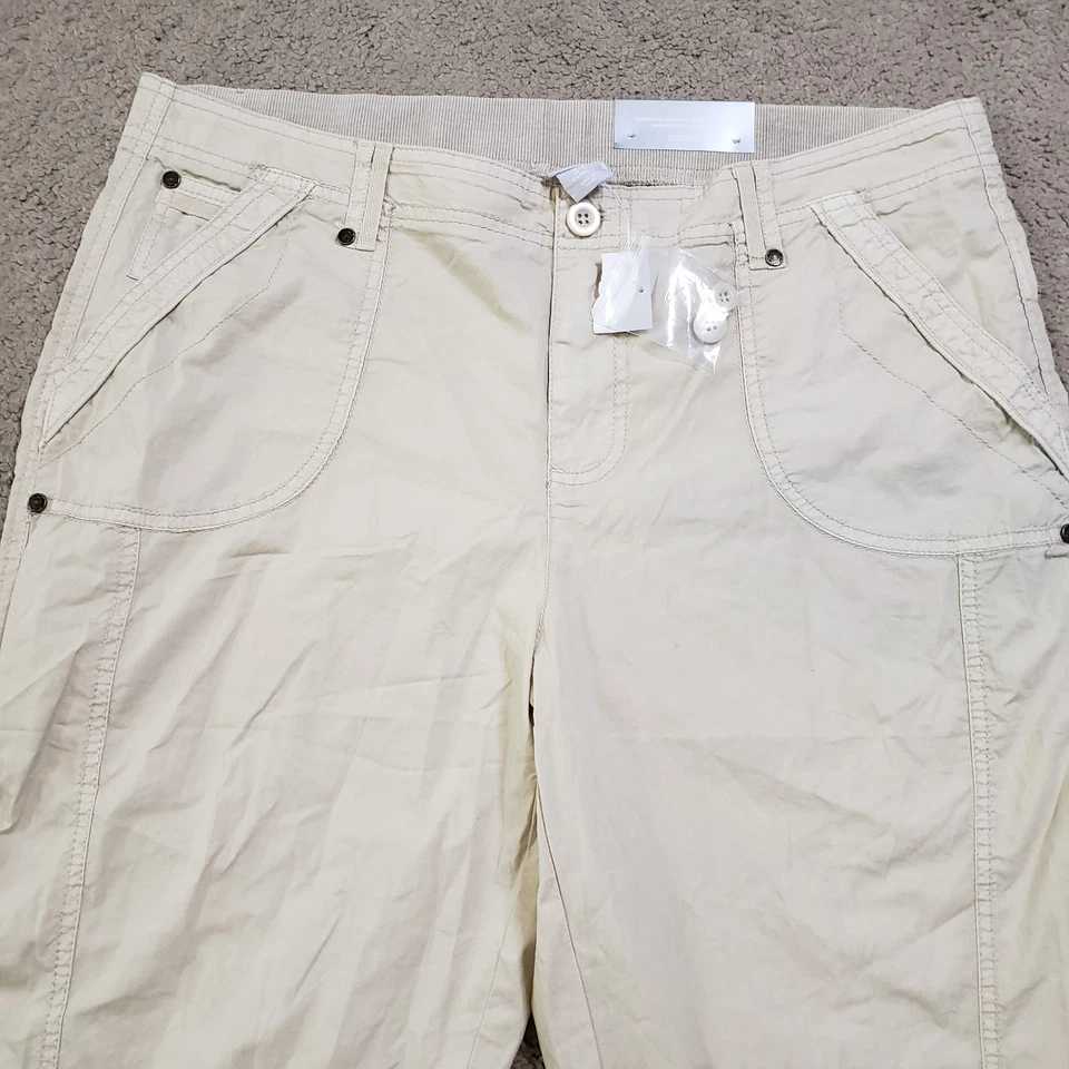 NUEVO Pantalones Chicos Mujer 2.5 Beige Tobillo Carga Paracaidista Militar Senderismo Elástico Foto 4 de 4