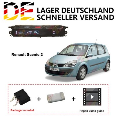 Renault Scenic 2 Armaturenbrett Kombiinstrument Digital LCD Mosfet Reparatursatz