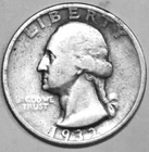 1932-S Washington Silver Quarter - #1208E