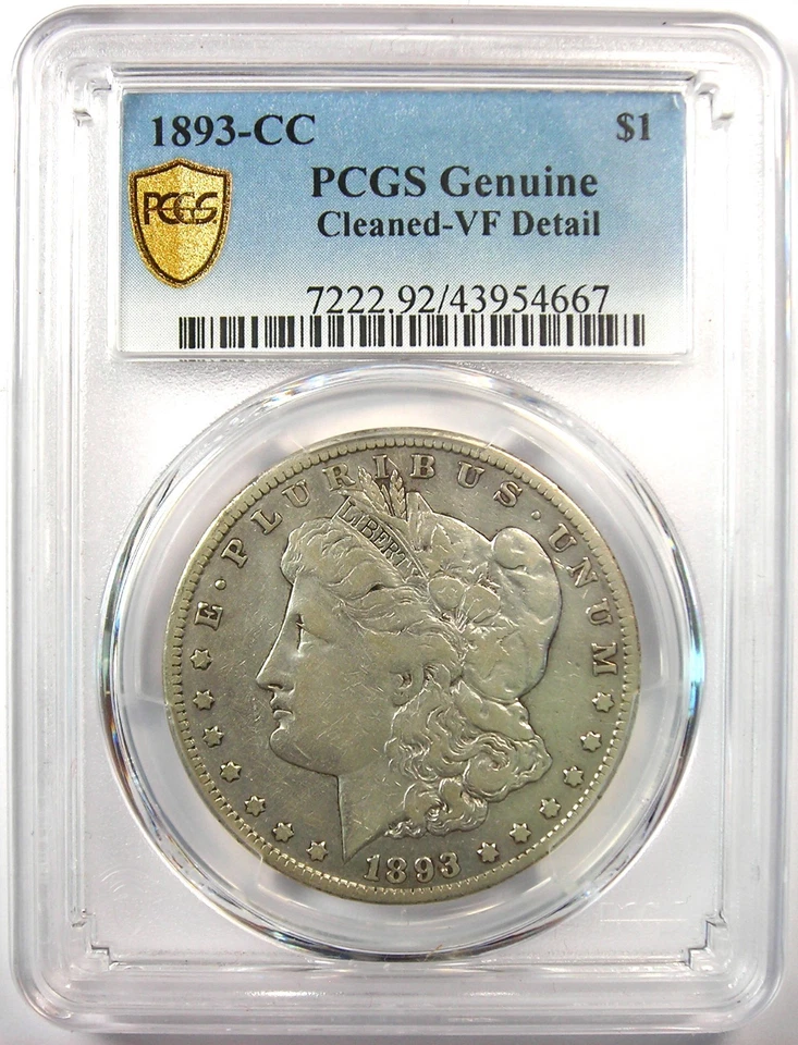 1893-CC Morgan Silver Dollar $1 Carson City Coin - Certified PCGS VF Detail - Image 2 of 4