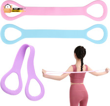 3Pc Figure 8 Resistance Band, Arm Back Shoulder Exercise Bands, Elastic Rope St