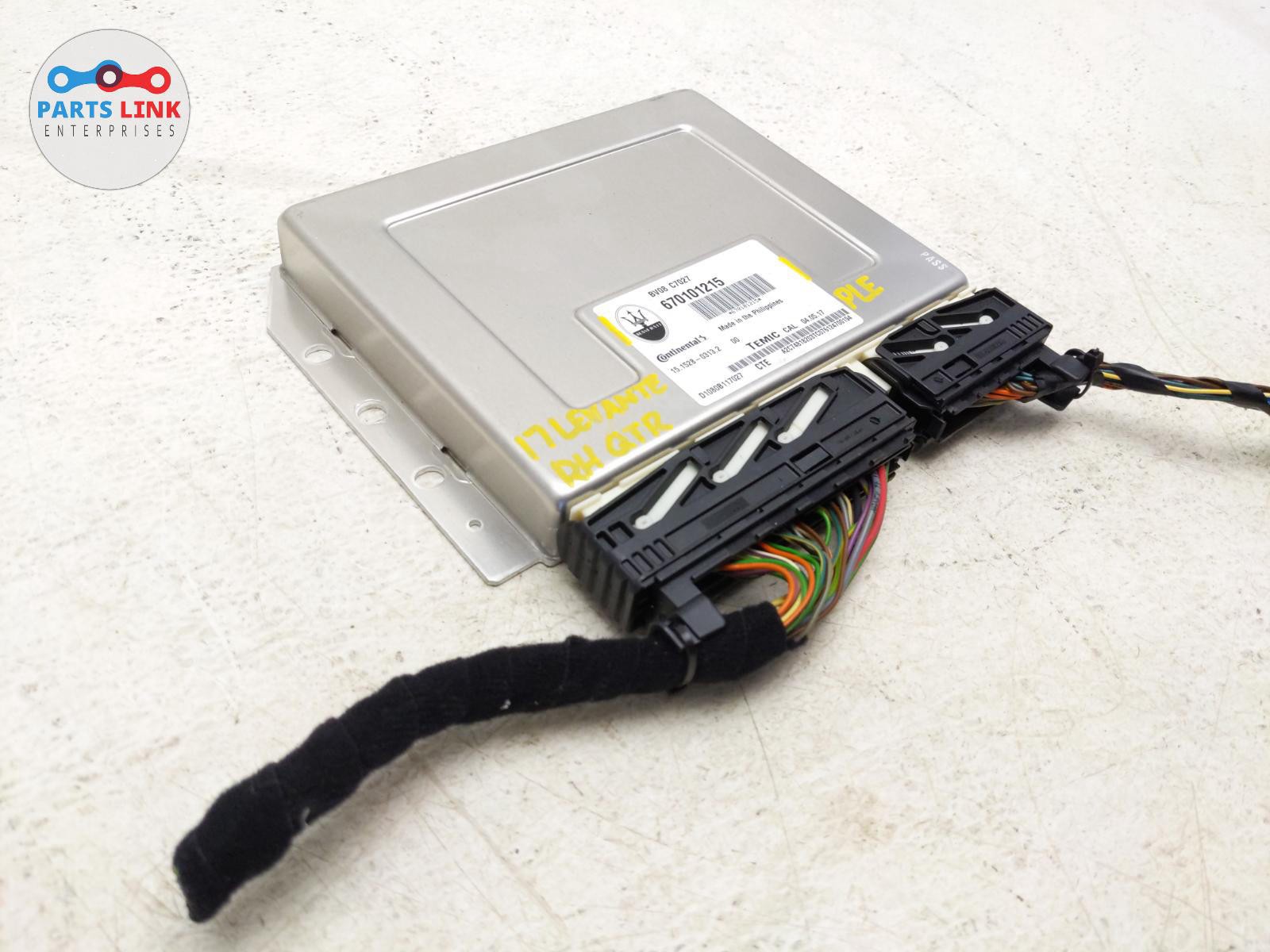 2017-2020 MASERATI LEVANTE REAR RIGHT SUSPENSION CONTROL MODULE HARNESS ECM M161