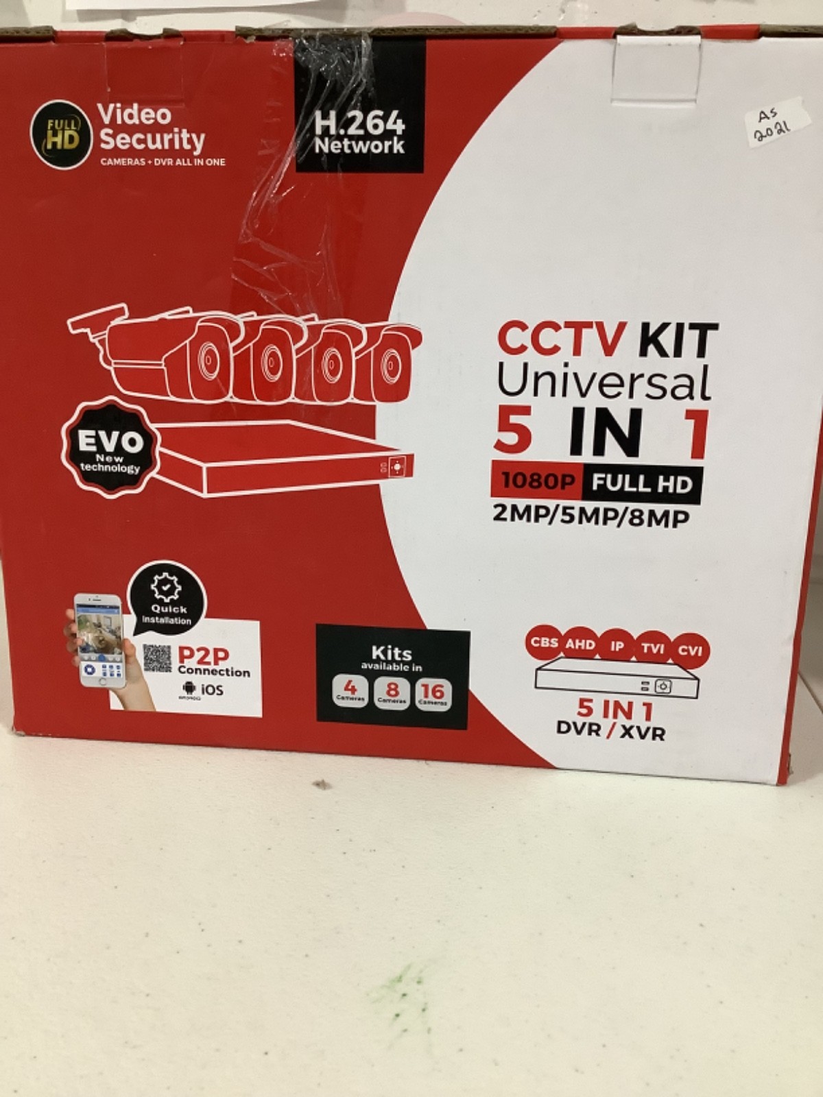Cctv Kit Universal 5 In 1 1080P 2Mp/5Mp/ 8Mp 512Gb 8 Ch 4Cam Cameras Systems