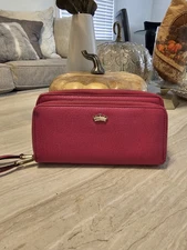 Juicy Couture Pink Double Zip Wristlet Wallet