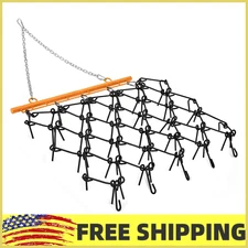 Heavy Duty Drag Harrow 4x4 FT,3/8"Tines Durable Chain Harrow for Tractor UTV,NEW