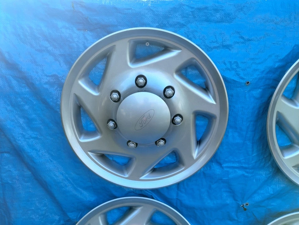 Juego de cubiertas de rueda plateadas 5 radios 16" FORD ECONOLINE VAN E150 250 350 97-18 7030A Foto 2 de 4