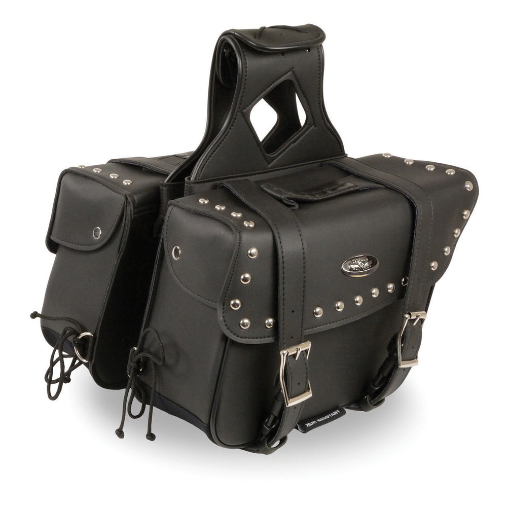 Milwaukee Leather 57901 Medium Black PVC 'Slanted' Throw Over
