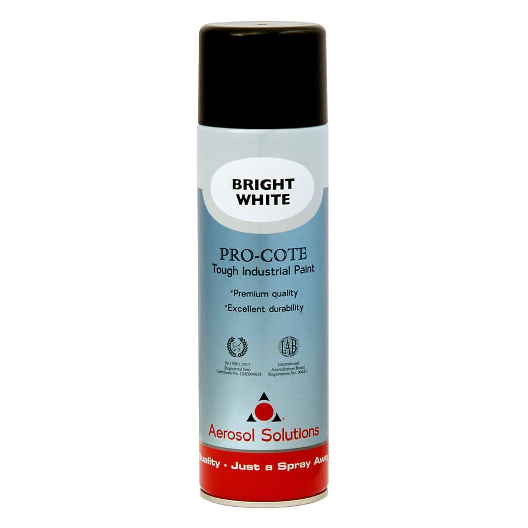Aerosol Solutions White Pro-Cote Bright Spray Paint 500Ml - Image 5