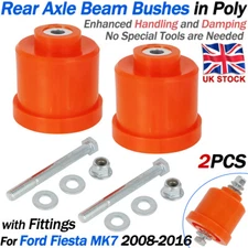Rear Axle Beam Bushes in Poly with Fixings For Ford Fiesta MK7 7th Gen 2008-2016