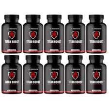 Titan Boost Fuel Your Vitality & Confidence Supplement 90 Capsules - 10 Bottles