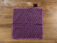  NO CUSTOMS TAX ISAIA Napoli purple floral print silk pocket square authentic