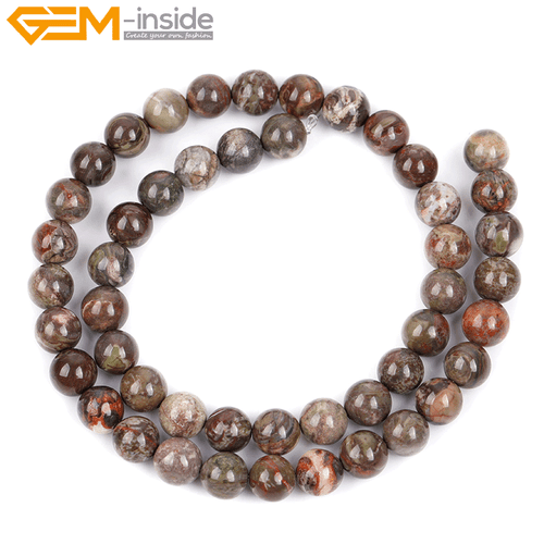 Rain Forest Onyx Agate 15" Strand Brown Natural Beads For Women's Jewellery - Picture 9 of 49