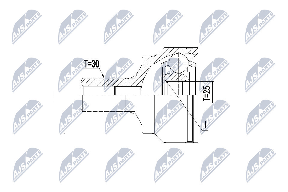 JOINT KIT DRIVE SHAFT NPZ-ME-021 FOR MERCEDES-BENZ C-CLASS/T-Model GLK-CLASS - Image 9
