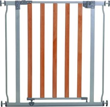 Image of Baby Safety Gate Wood & Metal, Pressure Mounted, 75-81 cm, H 76 cm, Dreambaby