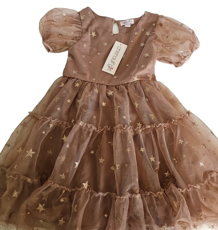 brown tutu dress Toffee Daisy Baby Girl Tulle Tutu Dress main image 0