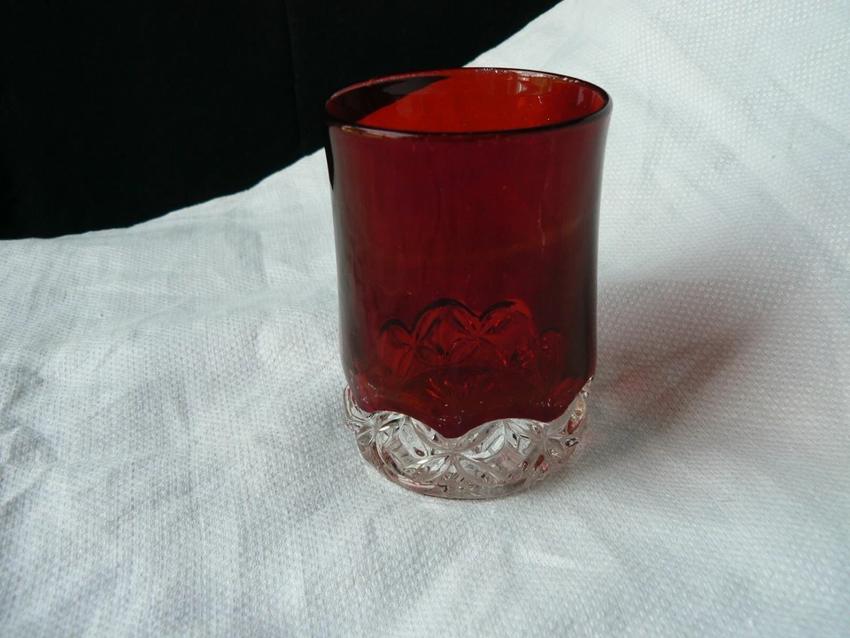 Hero Tumbler ruby stained and Clear #700 West Virginia Glass Co. 1894.EAPG - Image 3 of 4