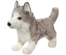Shadow White Wolf Douglas Cuddle Grey White Plush Stuffed Animal coyote