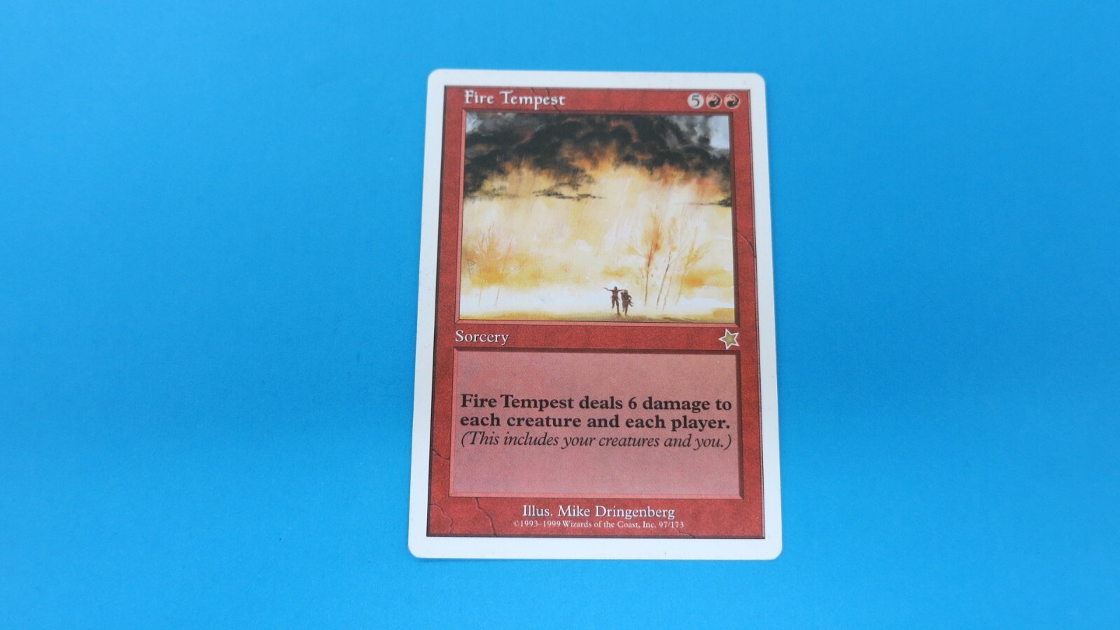 FIRE TEMPEST SORCERY  RARE  STARTER 1999   MTG MAGIC GATHERING  NM
