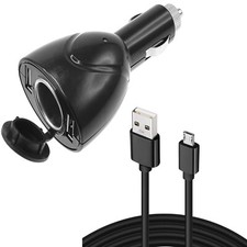 6ft Long Cable 2-Port USB Charger Power Cord DC Socket Adapter for SmartPhones