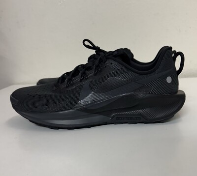 Nike ReactX Pegasus Trail 5 Mens Sz 12.5 Triple Black Running Shoes DV3864-002