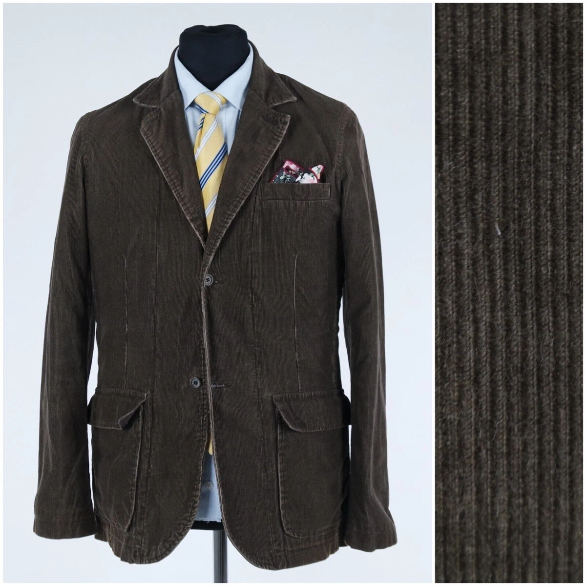 Cord top coat mens