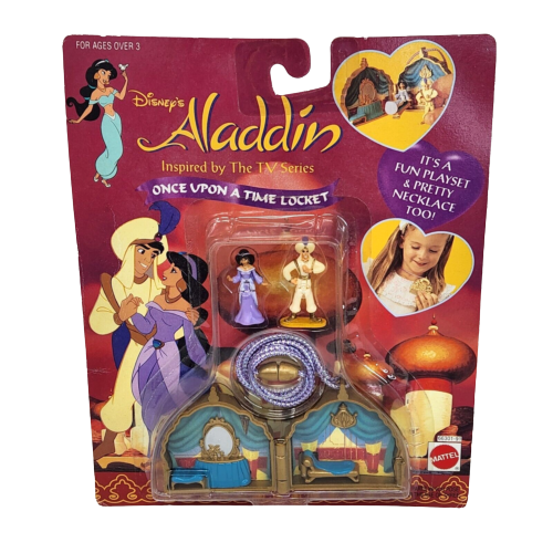 VINTAGE MATTEL DISNEY ALADDIN ONCE UPON A TIME LOCKET NEW IN