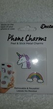 Unicorn Rainbow Phone Charms Metal Stickers Peel and Stick iDecoz New
