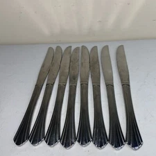 8Pc Oneida  DUBLIN Stainless Steel Flatware 8.5” Dinner Knives Glossy