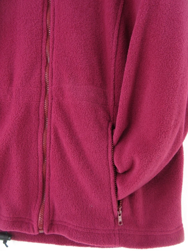 Chaqueta de Vellón Hanes Para Mujer M Cremallera Completa Bolsillos Suaves Cintura Abrigo Informal Acogedor Cálido Foto 3 de 4