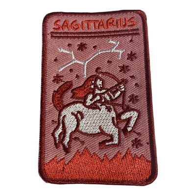 SAGITTARIUS  EMBROIDERED IRON ON PATCH! + One Free Sticker With Purc