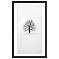 Black Poster Frame with White Mat for Picture Solid Wood Frame with Plexiglass