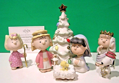 LENOX The CHRISTMAS PAGEANT Nativity set Snoopy Peanuts --- NEW in