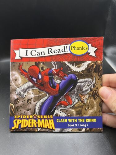 2010 I Can Read Phonics - Spider Sense Spider-Man Book 9 Clash with the Rhino - Zdjęcie 1 z 5