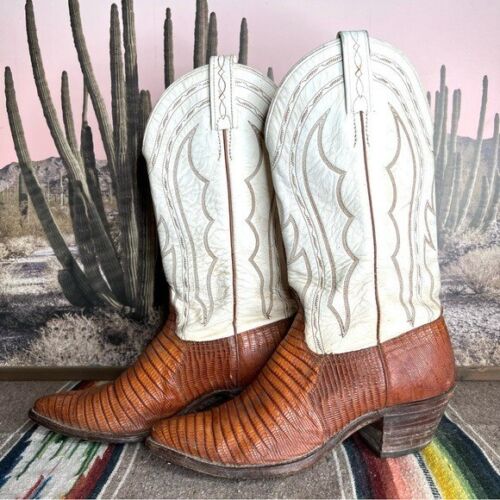 VINTAGE J.Chisholm Lizard Western Boot | hartwellspremium.com