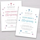 40 personalised christening invitations baptism naming day birthday hearts