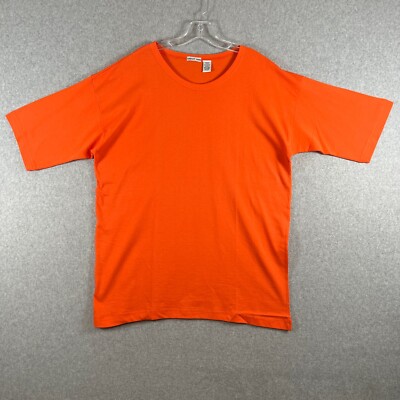 Newport News Womens OS 100% Cotton Top T Shirt Cal Trans Orange NWT