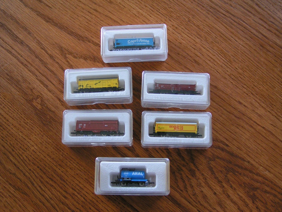 Marklin Mini Club Z Gauge Rail Cars #8633 8622 8635 8613 8632 8606