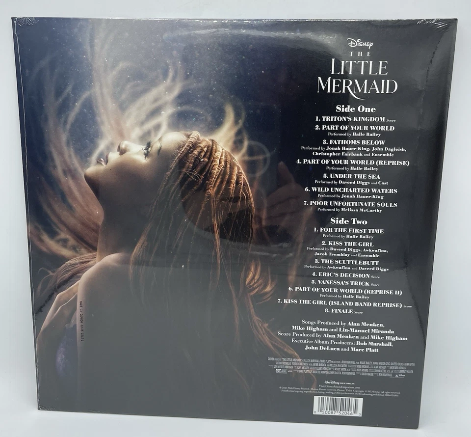 DISNEY The Little Mermaid Movie Soundtrack Vinyl LP Lin-Manuel Miranda NEW - Image 2 of 2
