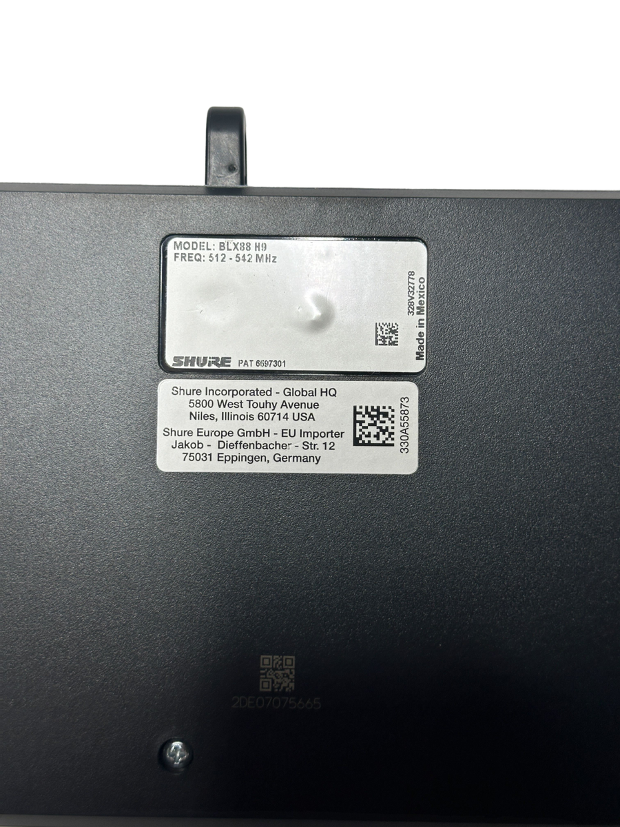 Shure BLX88 H9 512-542 MHz Dual Channel Wireless Receiver | eBay