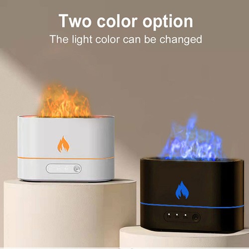 3D Flame Light USB Air Humidifier Essential Oil Diffuser Bedroom Mist Home Relax - Picture 3 of 14