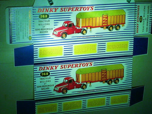 Dinky Toys 36B F Camion tracteur Willeme Semi Remorque baché 1/43