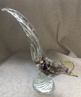 Murano Glass Vintage 50’s Design Pheasant Bird Made In Italy 10” Tall