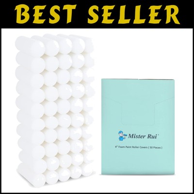 Versatile 4 Inch Foam Paint Roller Covers - Smooth Application for Any Project