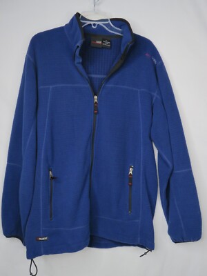 AIGLE ACTIMUM BLUE ZIP POCKET FULL ZIP FLEECE POLARTEC JACKET SZ XL #X92