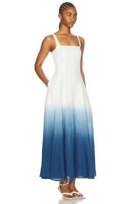 NICHOLAS Athena Sleeveless Panelled Midi Dress With Godets
